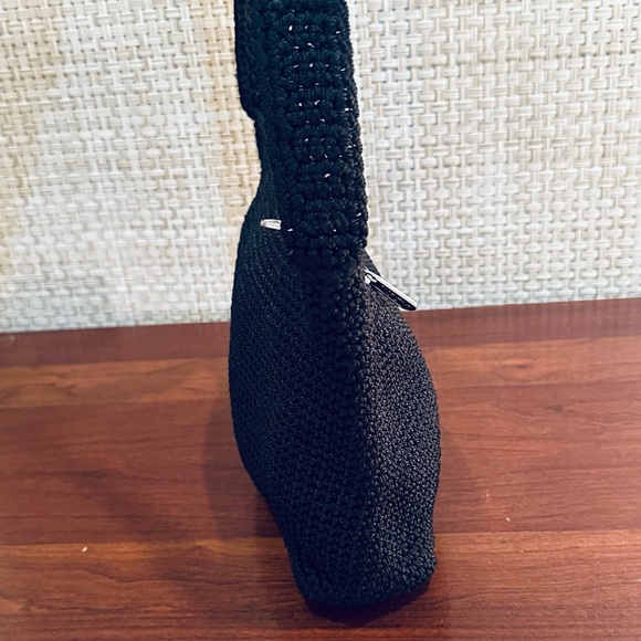 VTG 2000s Black The Sak Crochet Shoulder Bag #2 - Picture 10 of 12